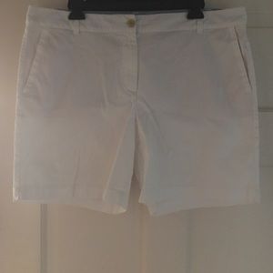 Talbots White Chino Shorts, size 14